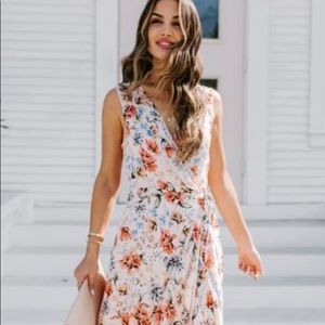 Vici floral wrap maxi dress